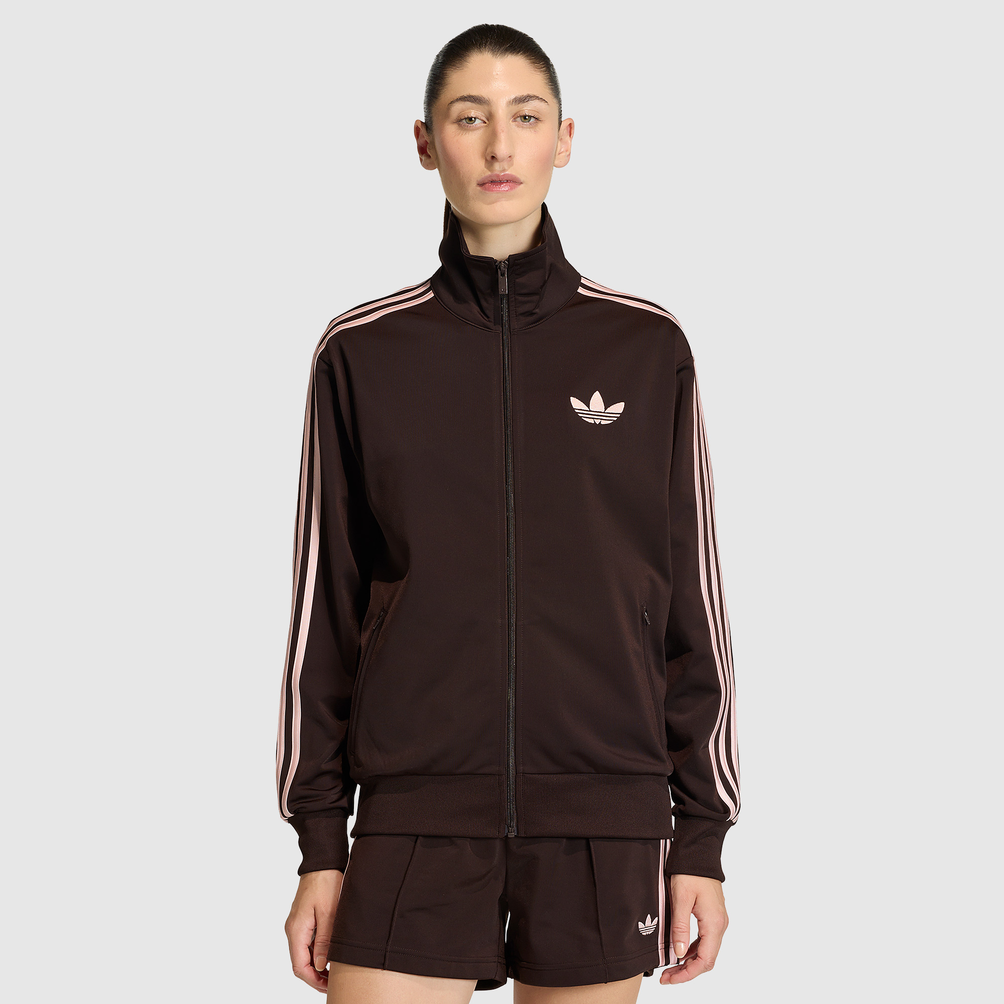 Adidas Originals Womens Firebird Loose Track Top Brown