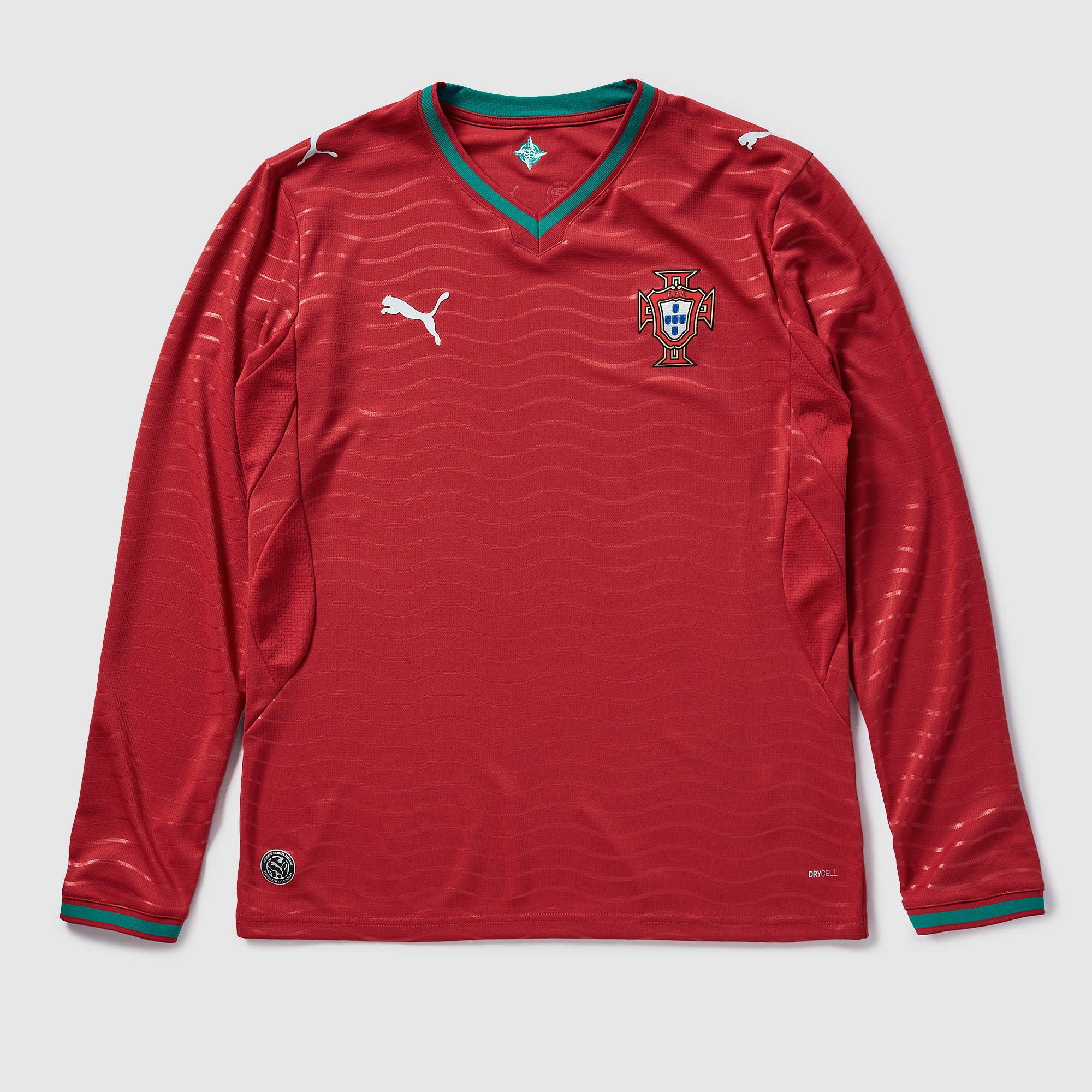 Puma Portugal 2026 Ls Home Shirt Club Green Lagoon Red