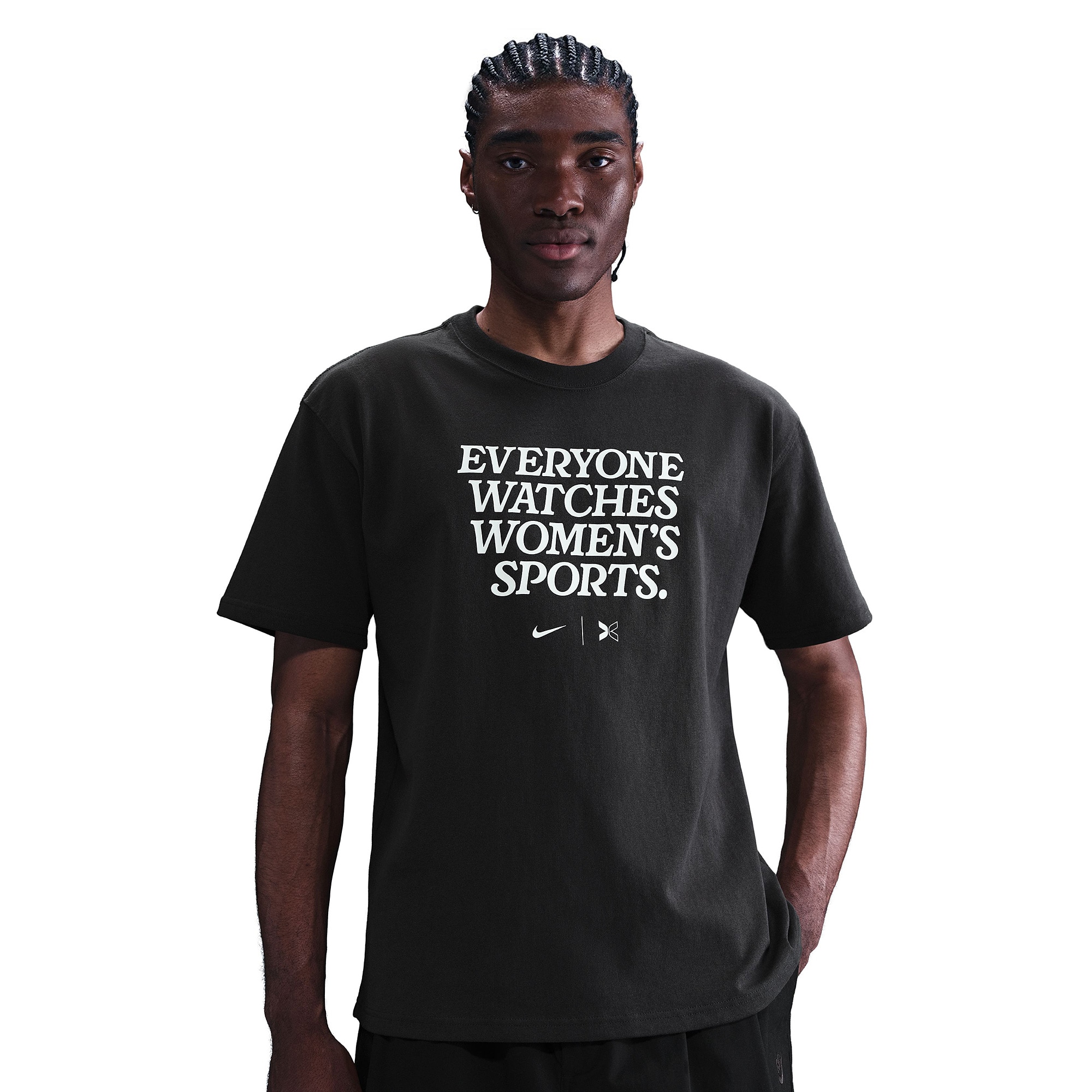 black nike sports t shirt