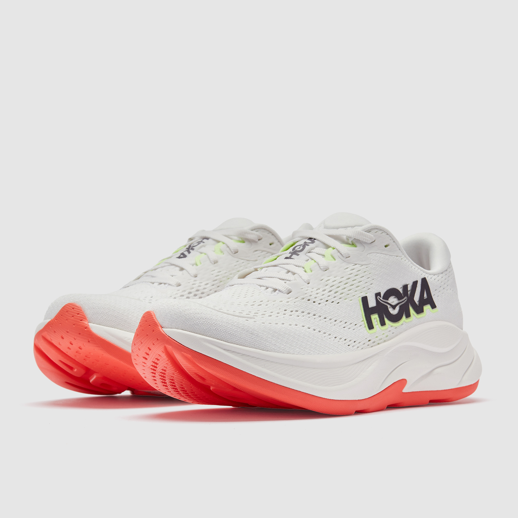 Hoka Womens Rincon 4 Frost Neon Yuzu White