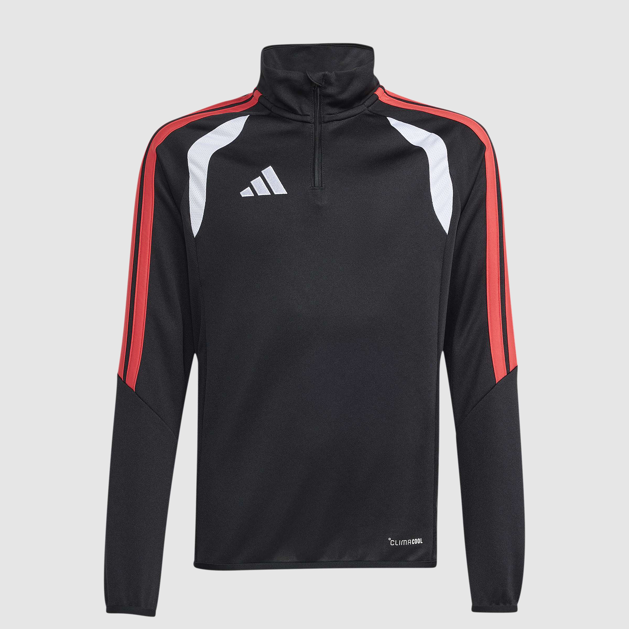Adidas Junior Tiro 26 League Slim Fit 1 4 Zip Training Top Semi Lucid Red Black