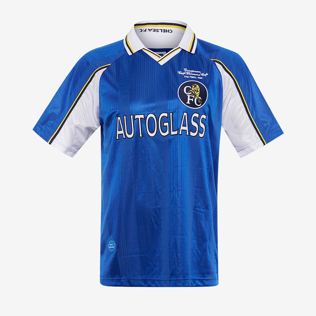 Score Draw Retro Chelsea 1998 European Cup Winners Cup Final Shirt Blue