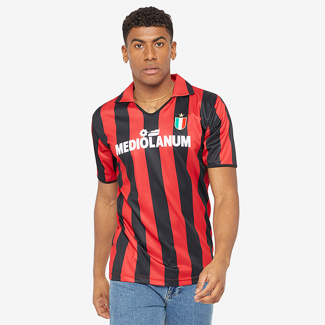 Score Draw Retro Ac Milan 1988 Home Shirt Red