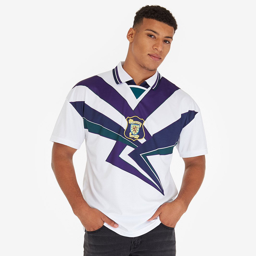 Score Draw Retro Scotland 1996 Away Shirt White