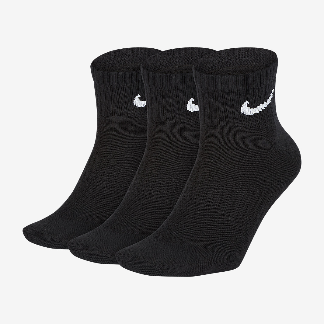 Nike Everyday Lightweight Ankle 3 Pack Socks Black