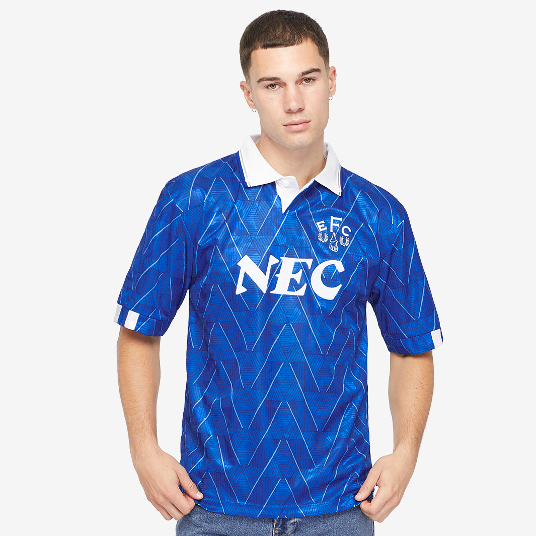 Score Draw Everton 1990 Home Shirt Blue
