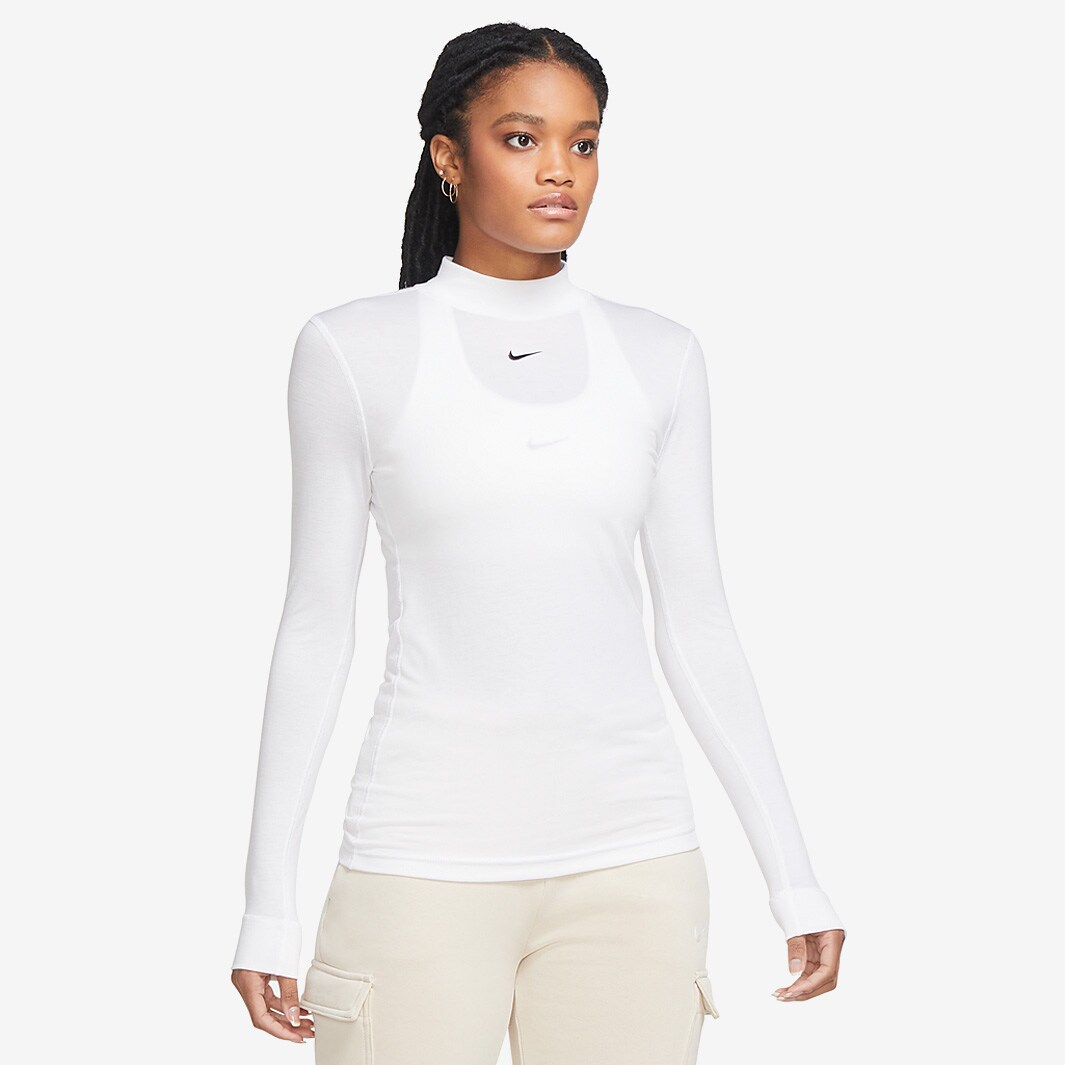Лонгслив найк женские. Лонгслив найк белый. Nike White boy Turtleneck. Nike Sportswear collection Essentials women's Sleeveless Mock Top. Лонгслив Nike женский белый.