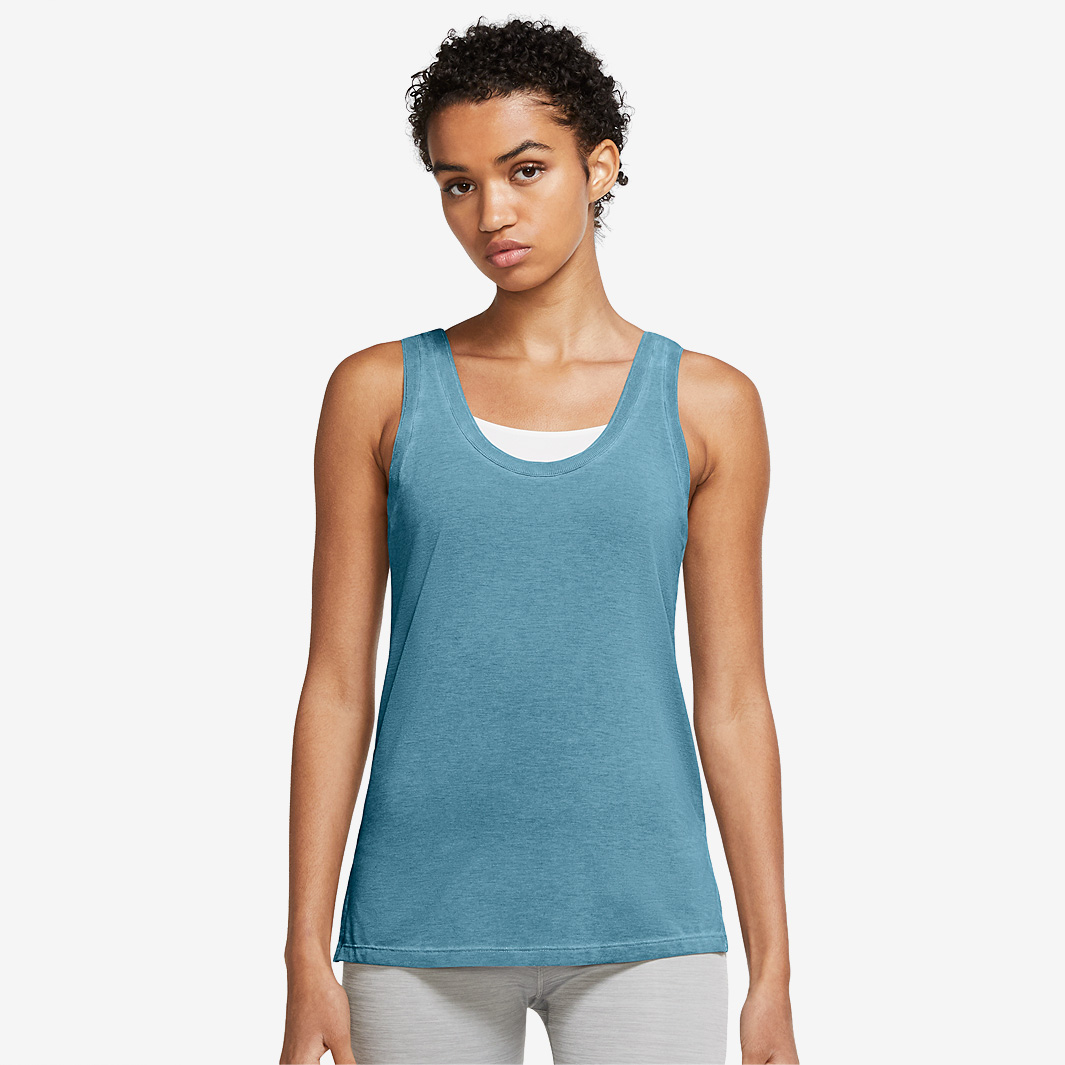 Nike Womens Yoga Dri Fit Tank Blue