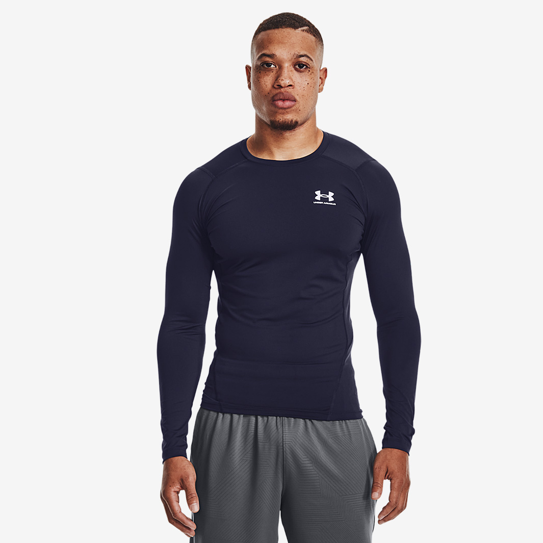 Under Armour Heat Gear Compression Ls Navy