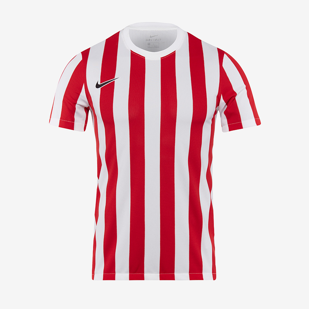 Nike Junior Striped Division Iv Ss Shirt Red