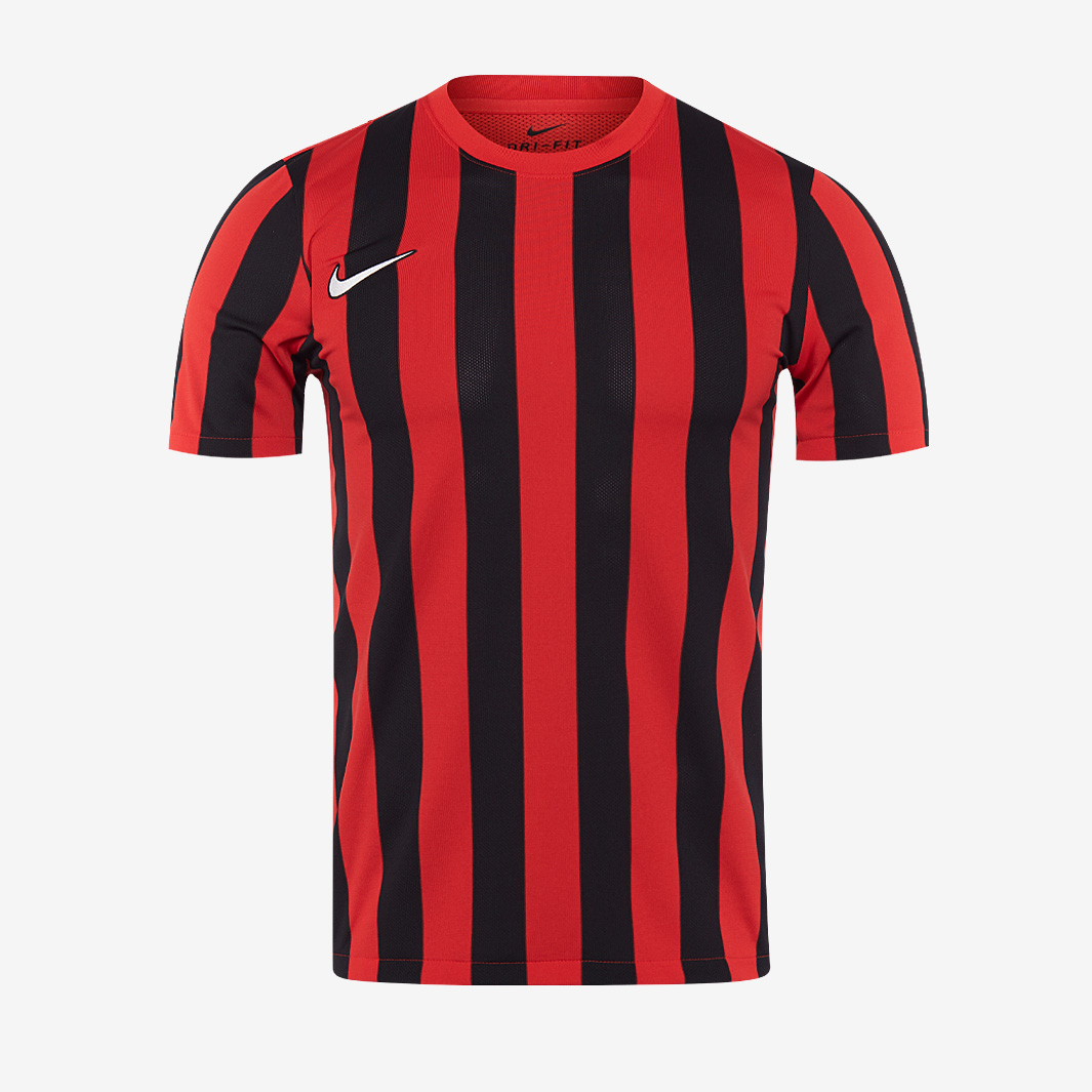 Nike Junior Striped Division Iv Ss Shirt Red