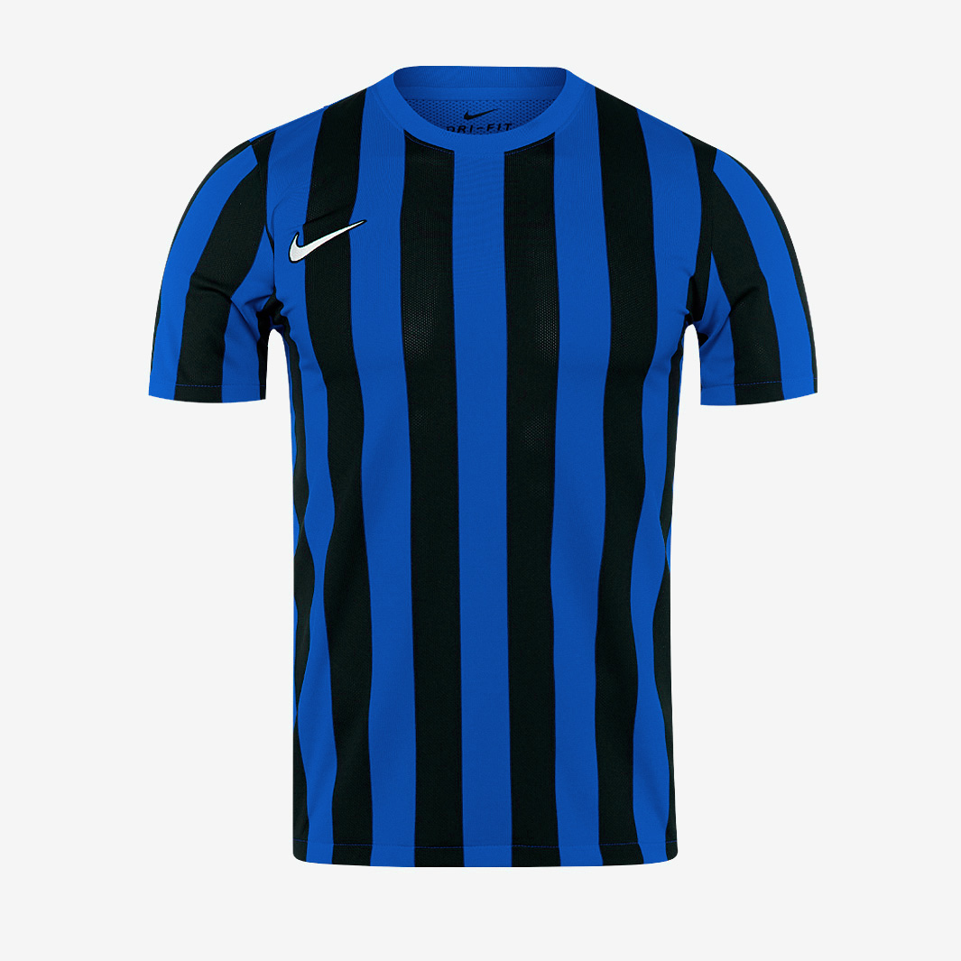 Nike Junior Striped Division Iv Ss Shirt Blue