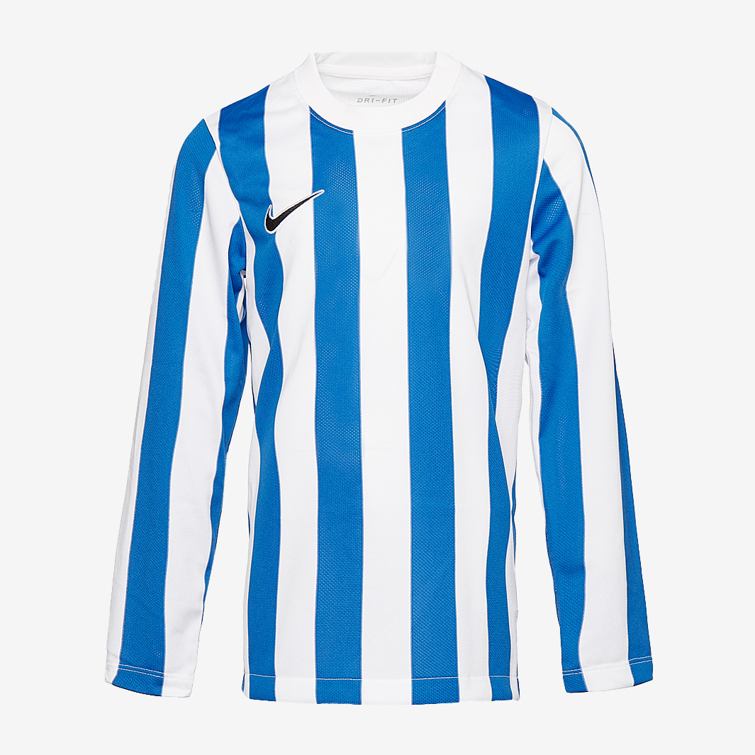 Nike Junior Striped Division Iv Ls Shirt Blue