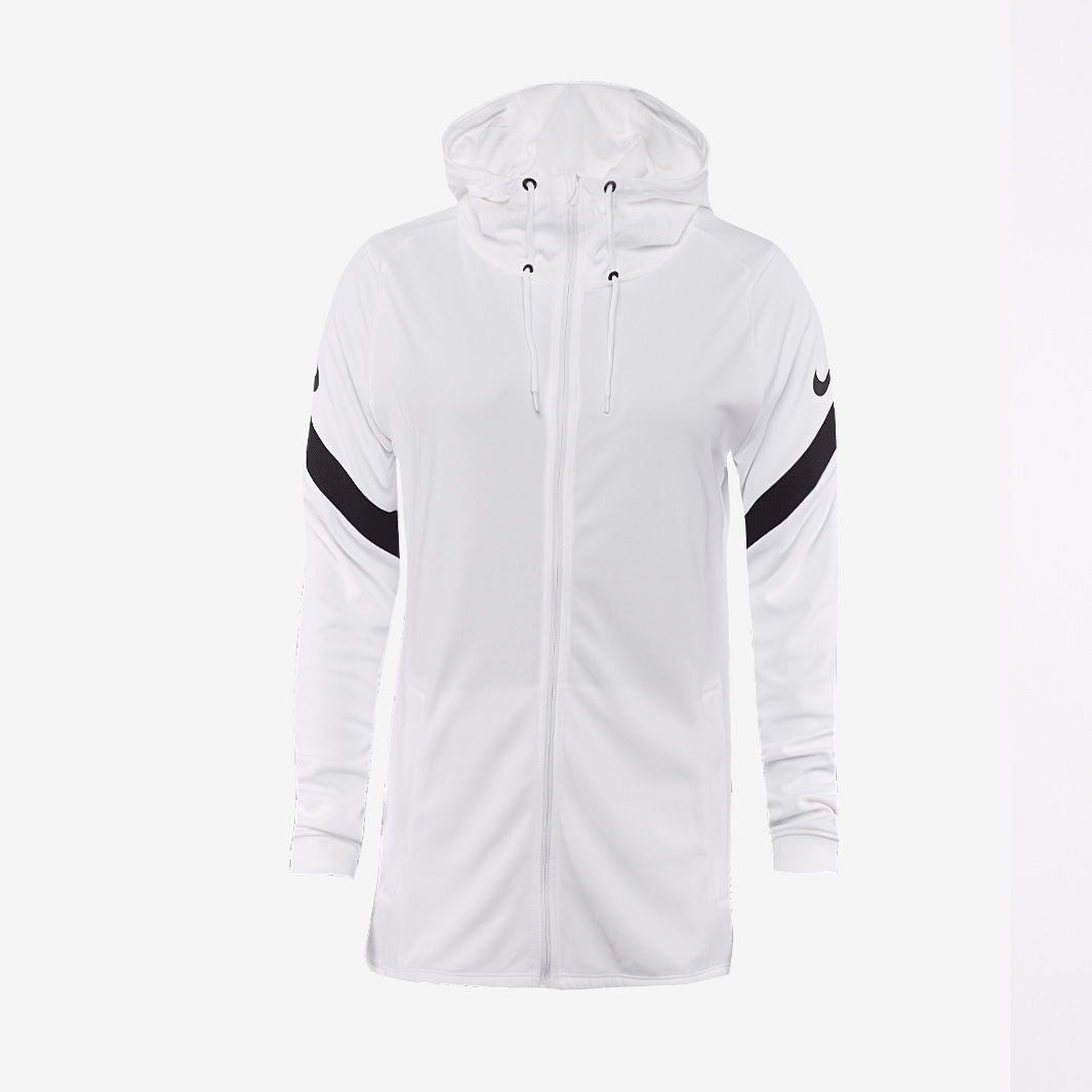 Nike Dri Fit Womens Strike 21 Full Zip Hooded Jacket White