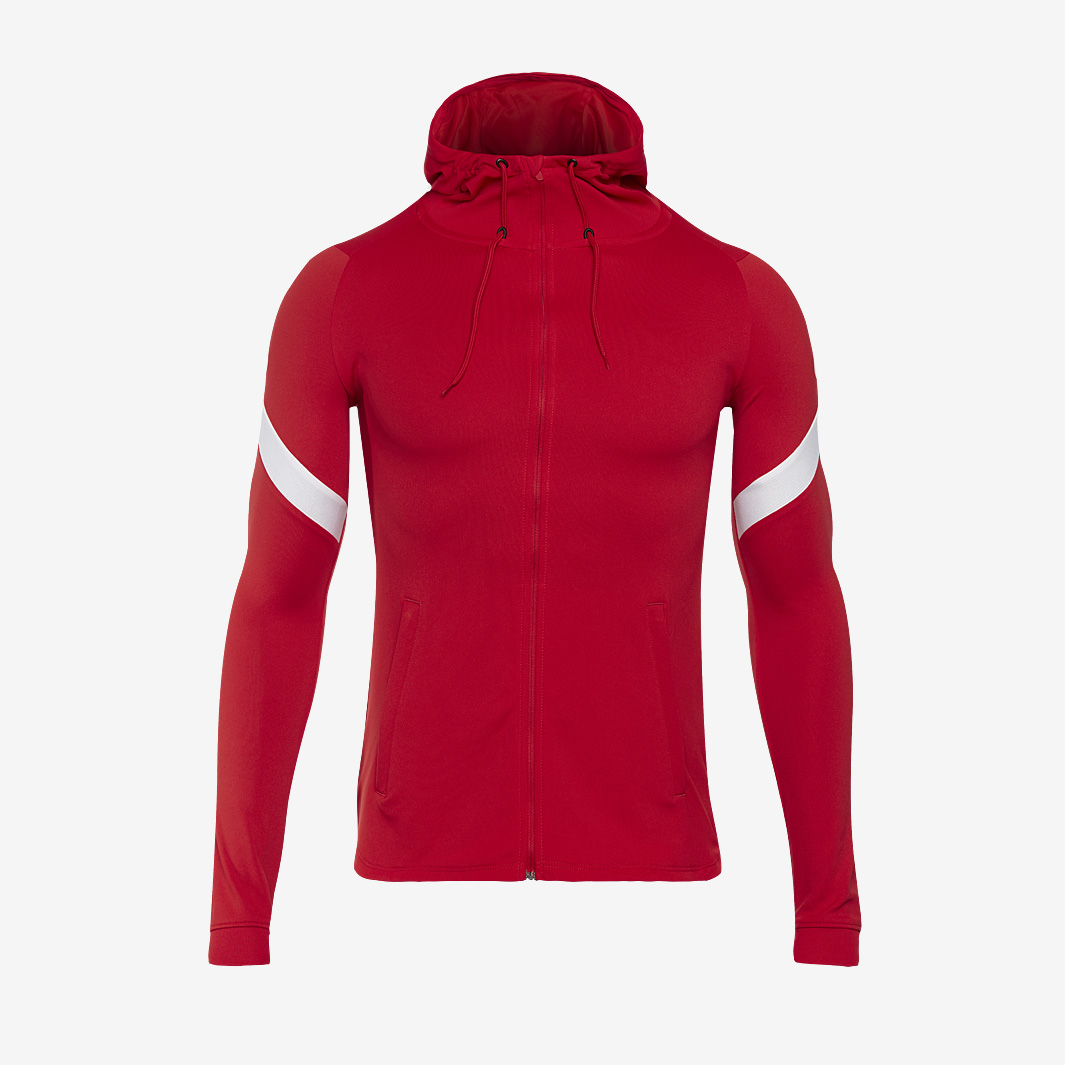 Nike Dri Fit Womens Strike 21 Full Zip Hooded Jacket Red