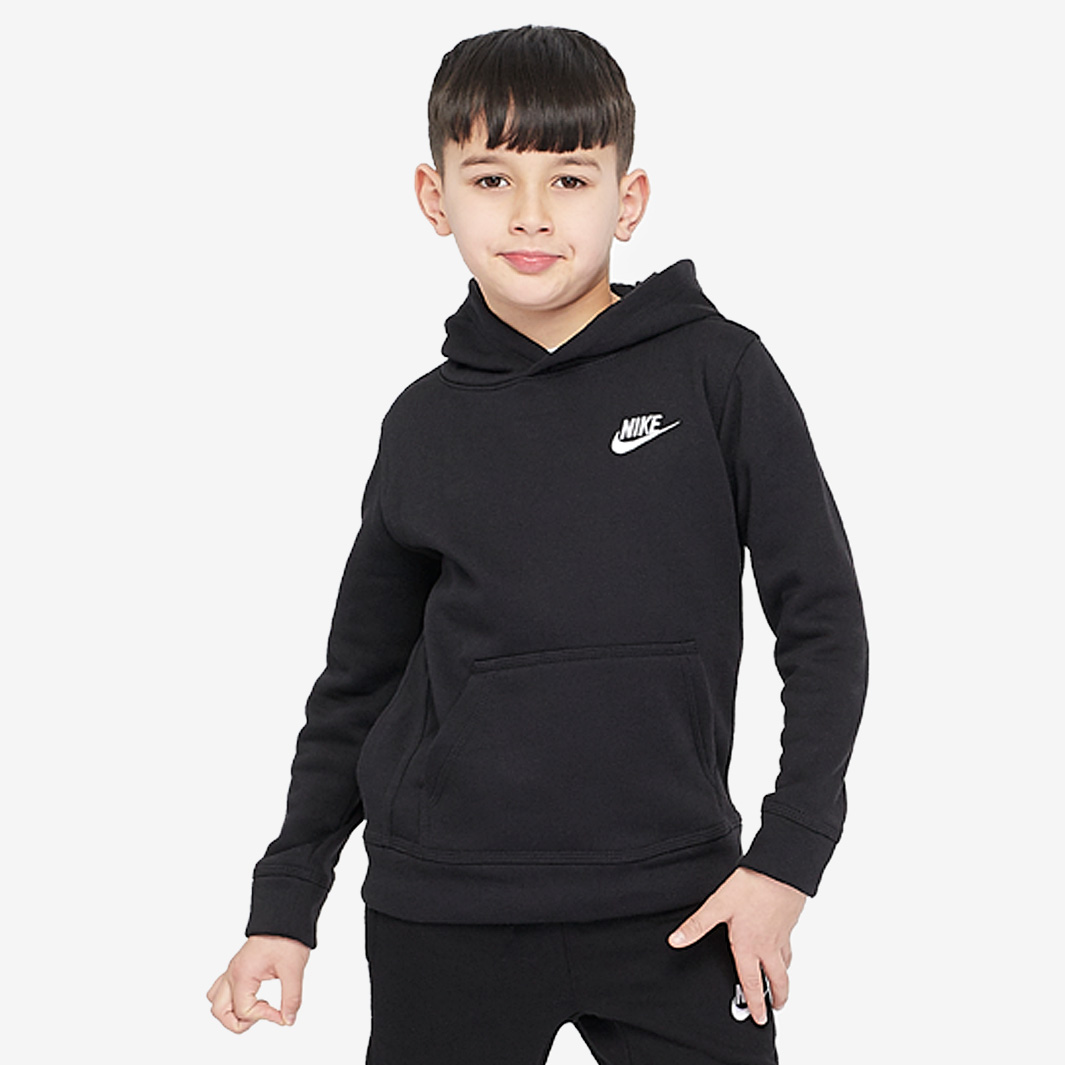 Nike Younger Kids Club Fleece Pullover Hoodie 2 7Y Black