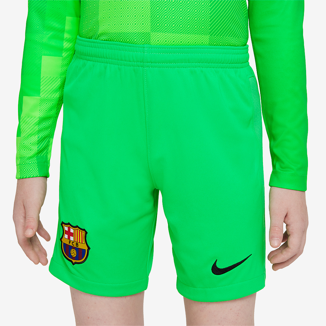 Nike Fc Barcelona 21 22 Kids Stadium Gk Short Green