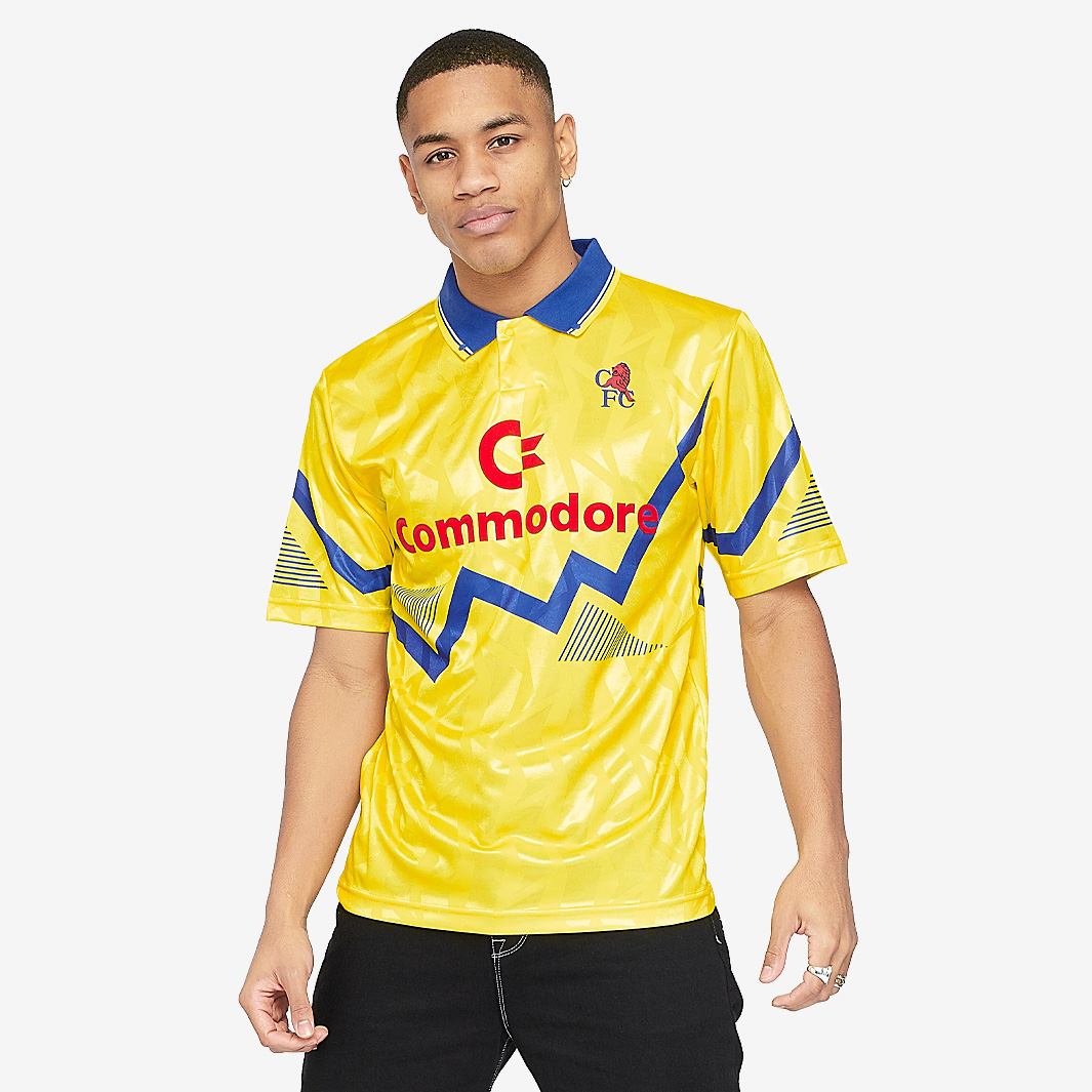 Score Draw Chelsea 1990 Third Shirt Yellow