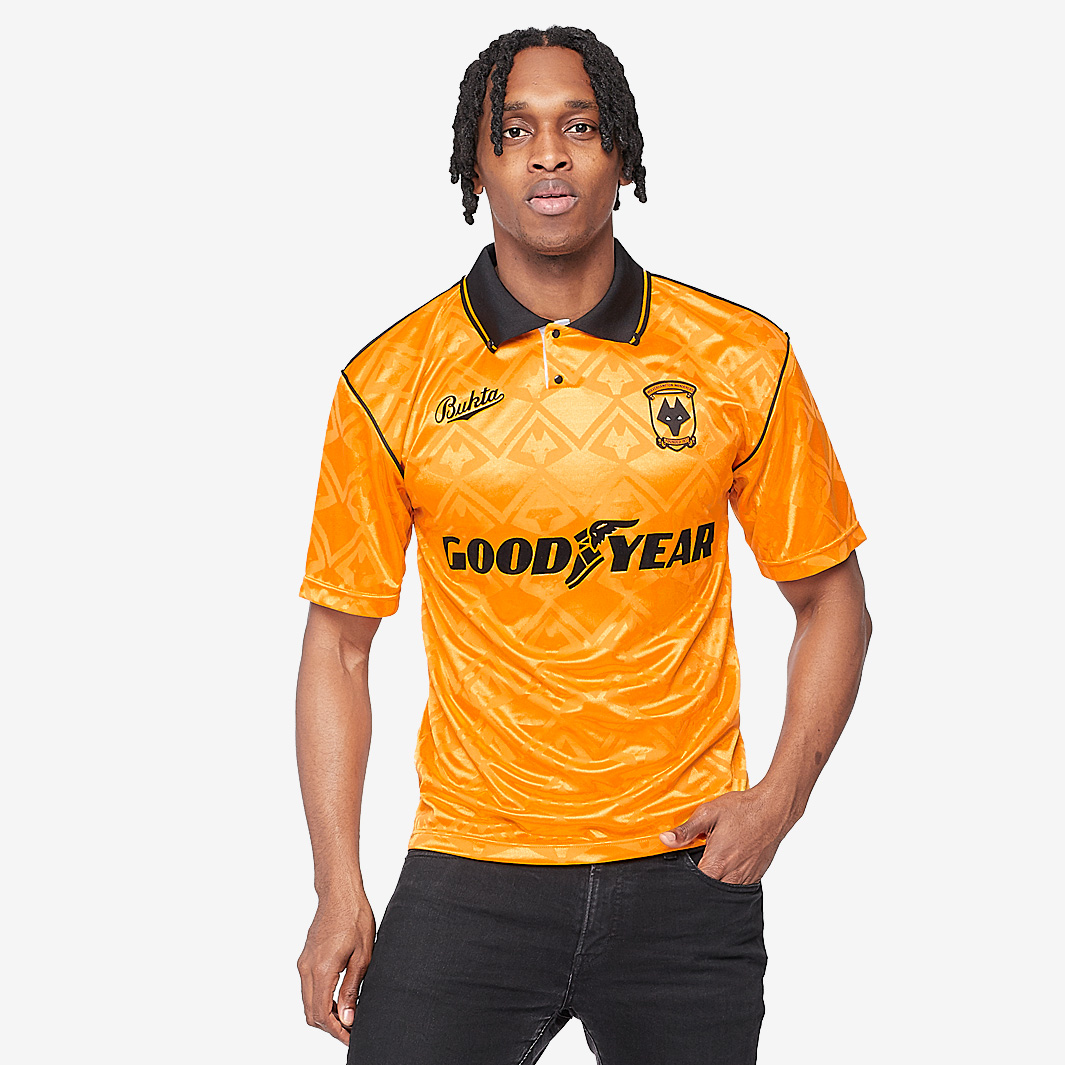 Score Draw Wolverhampton Wanderers 1992 Bukta Shirt Gold