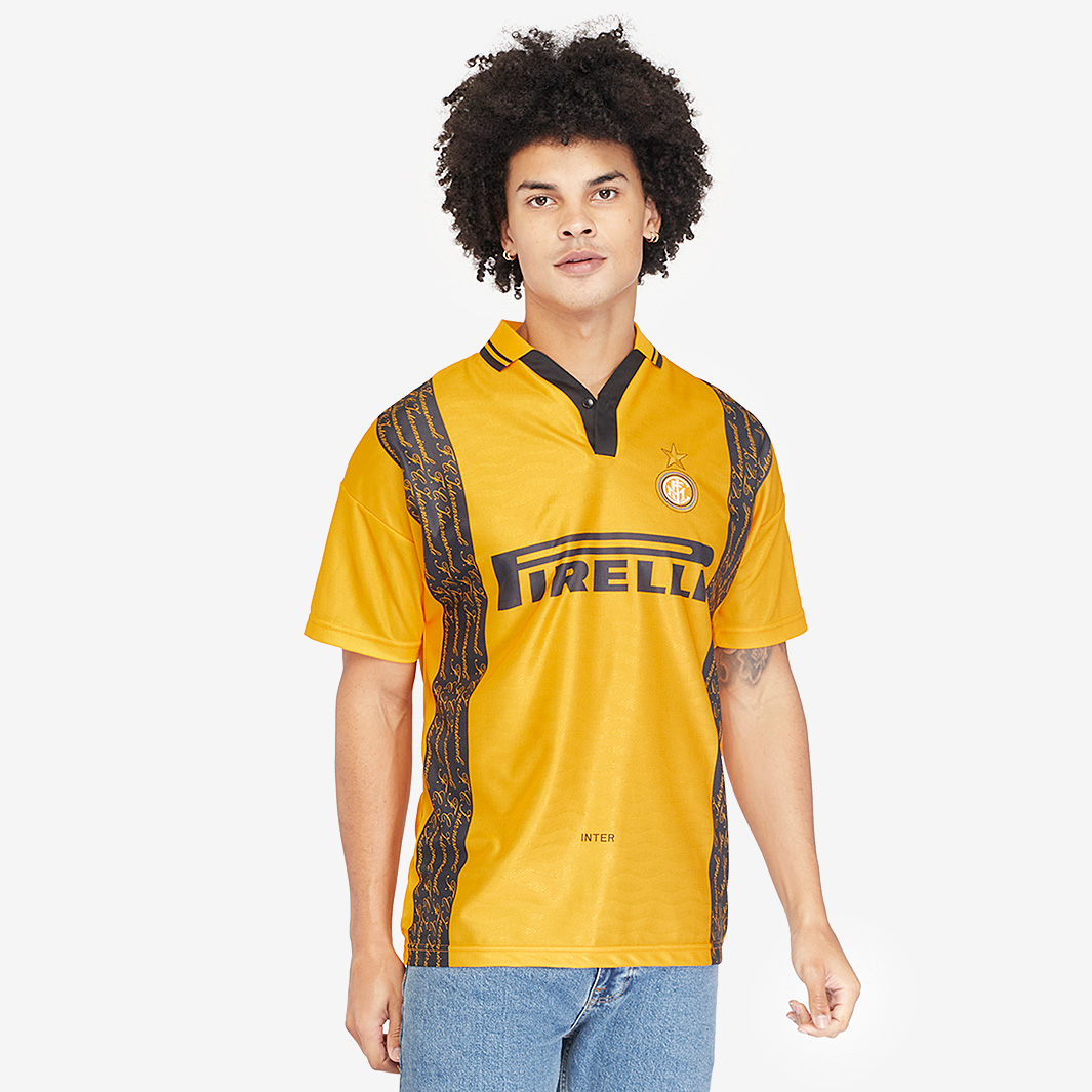Score Draw Inter Milan 1996 Third Shirt Yellow