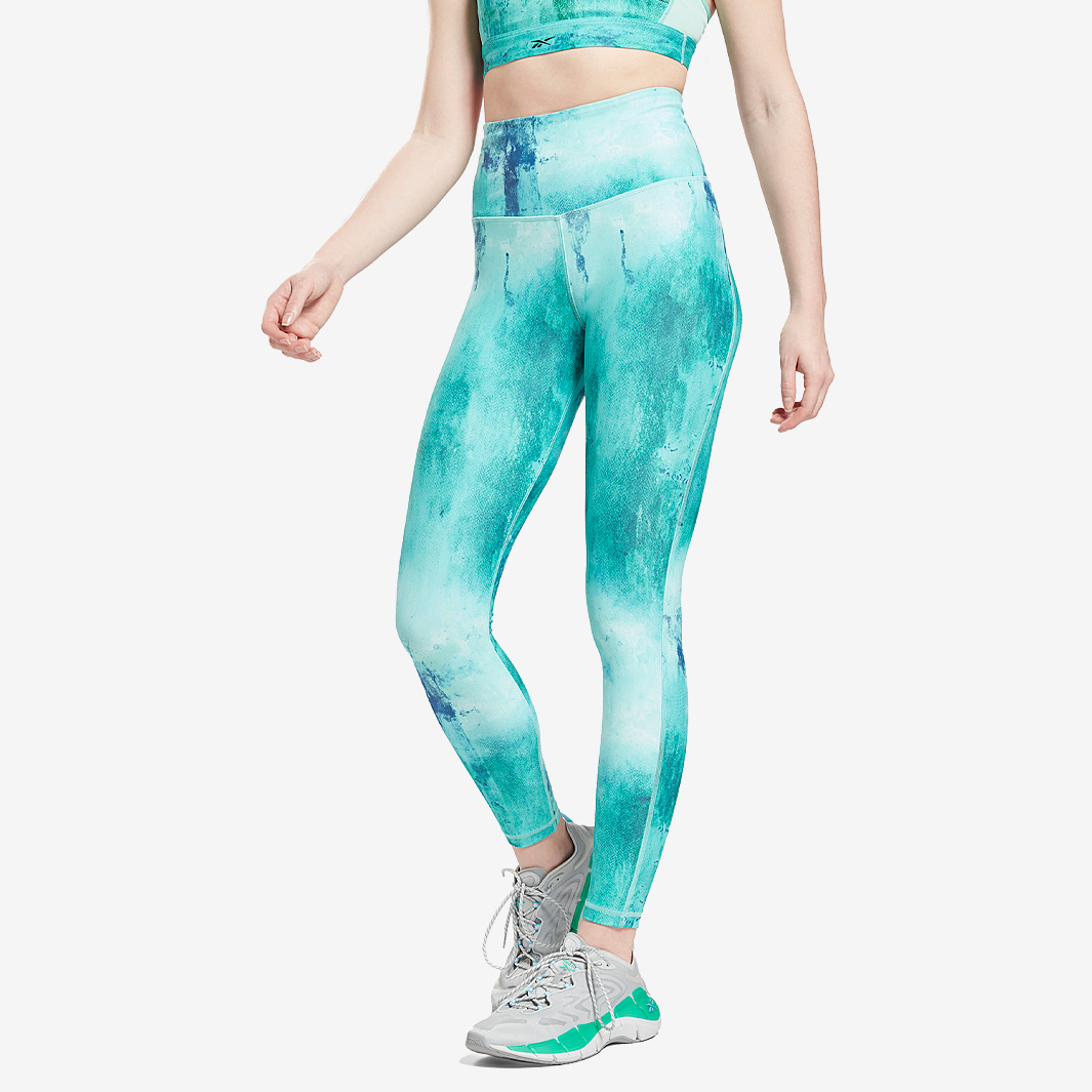 Reebok Womens Lux Hr Leggings Blue