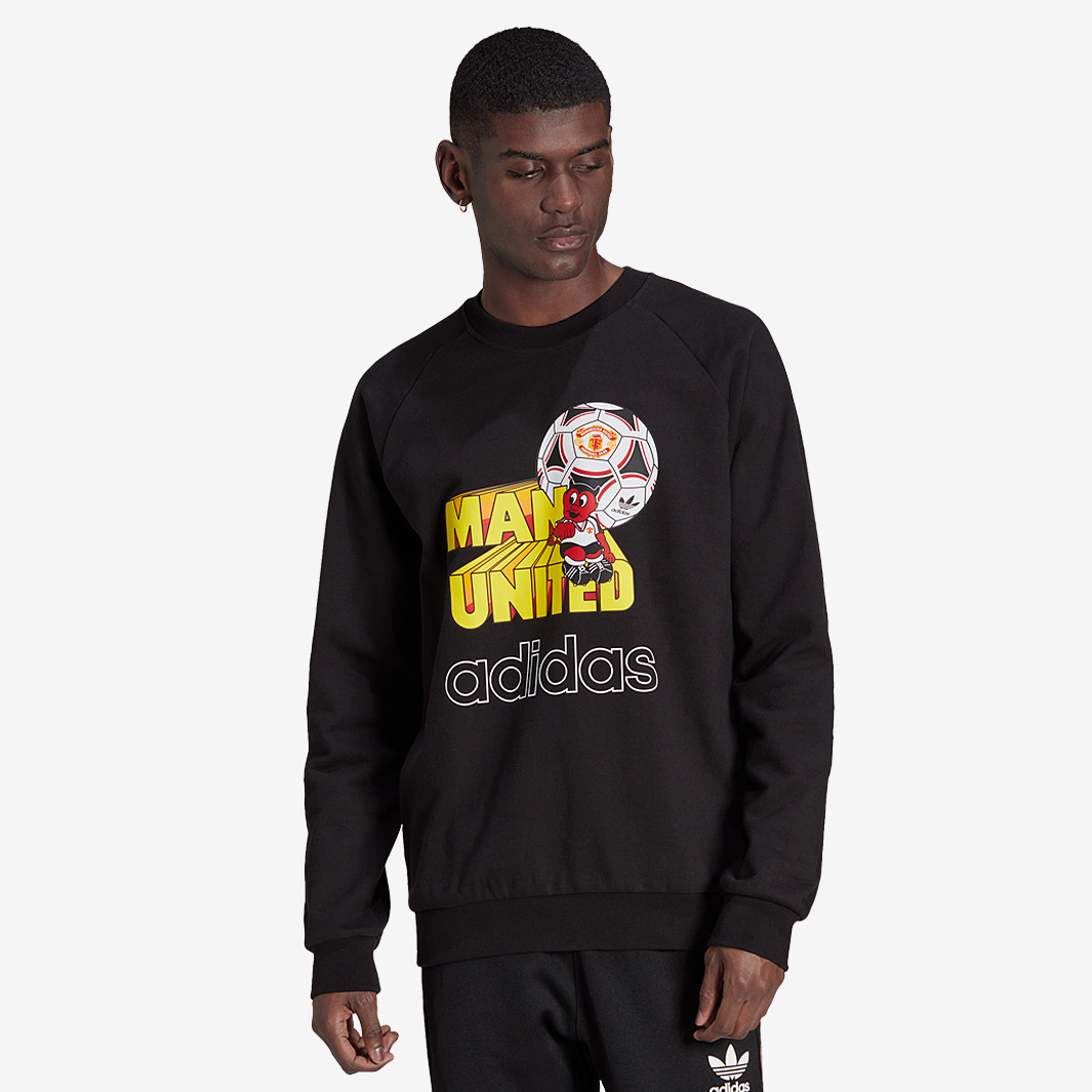 Adidas Originals Manchester United Retro Graphic Crew Black