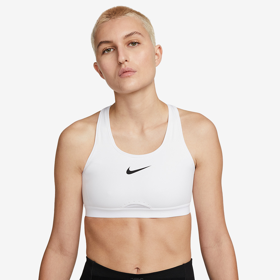 Nike Womens Dri Fit Swoosh Sports Bra White