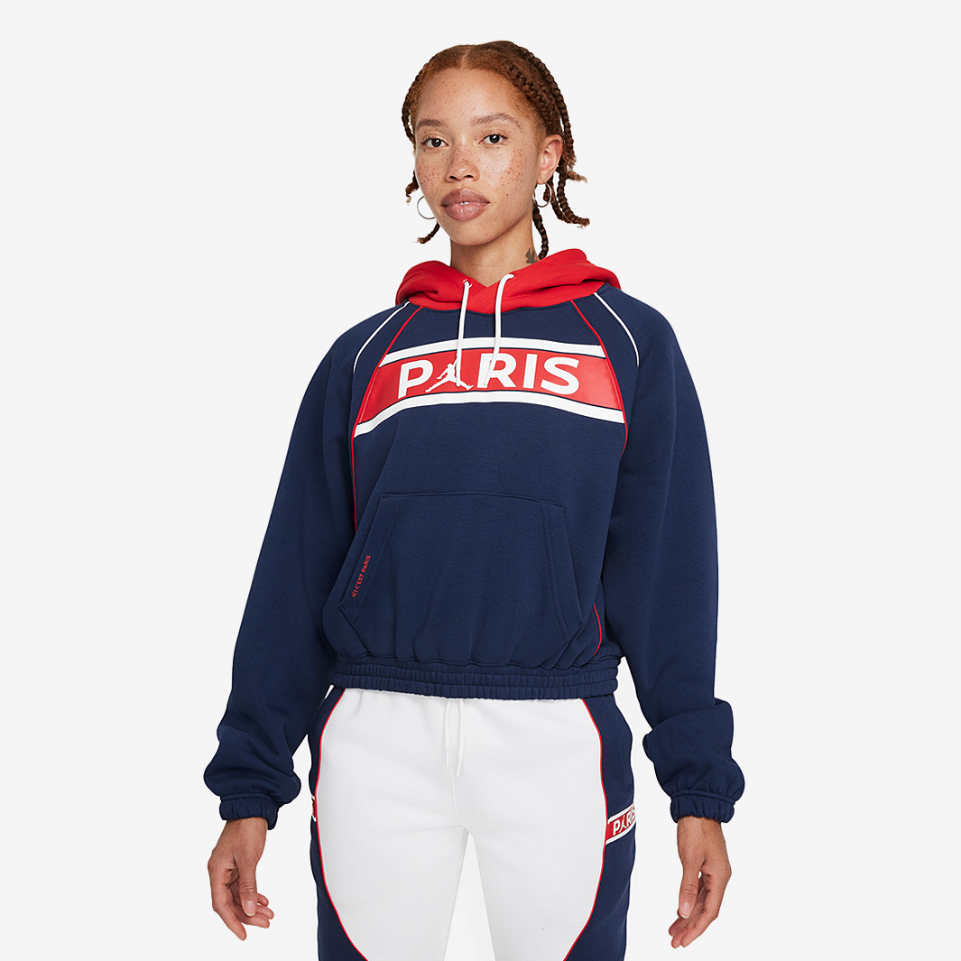 Nike Paris Saint Germain Womens Fleece Hoodie Blue