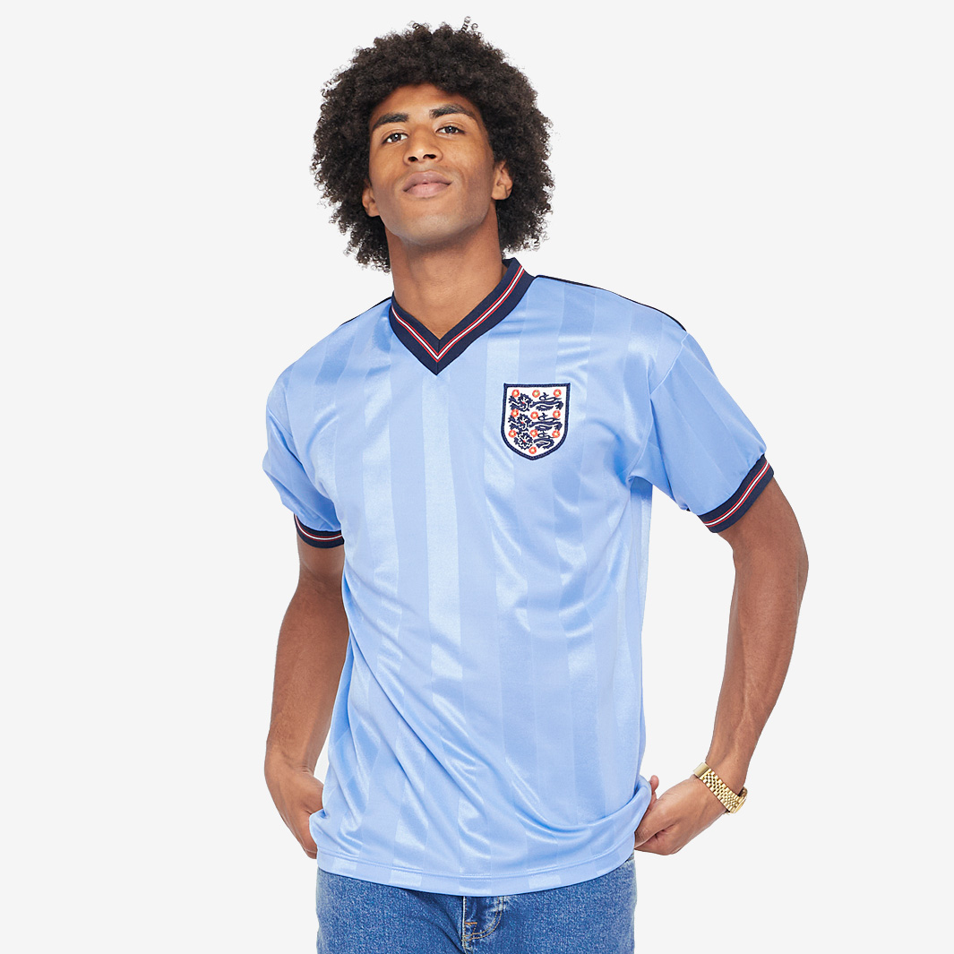 Score Draw Retro England 1986 Third Shirt Blue