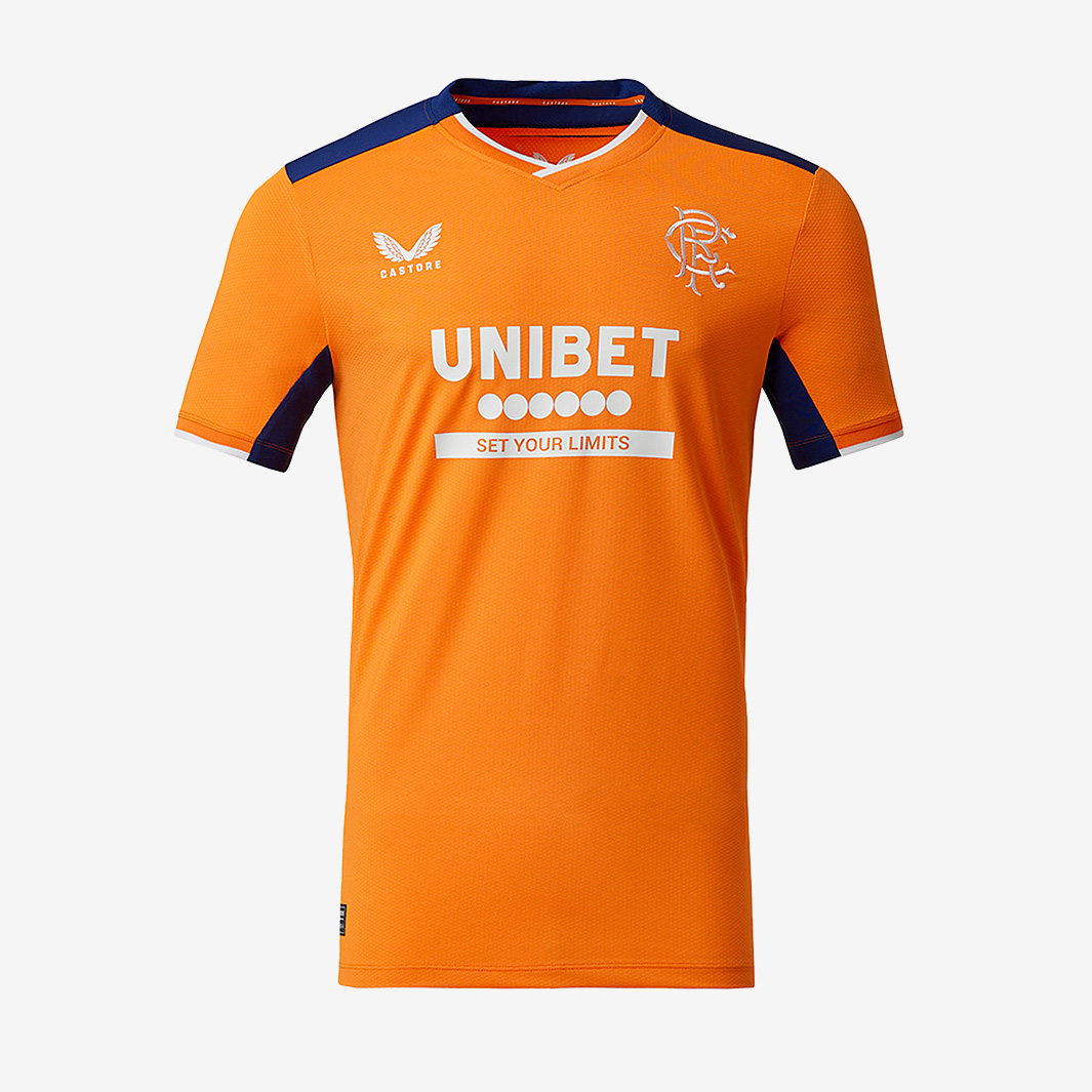 Castore Rangers 22 23 Pro Third Shirt Orange