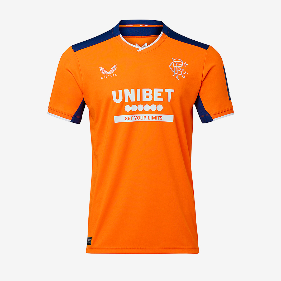 Castore Rangers 22 23 Third Shirt Orange
