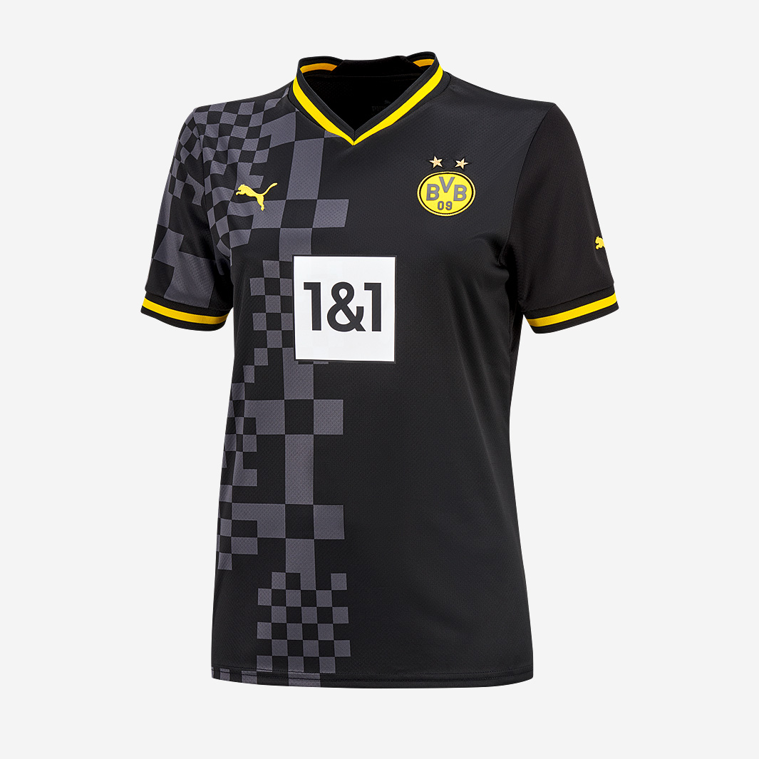 Puma Borussia Dortmund 22 23 Womens Replica Away Shirt Without Sponsor Black