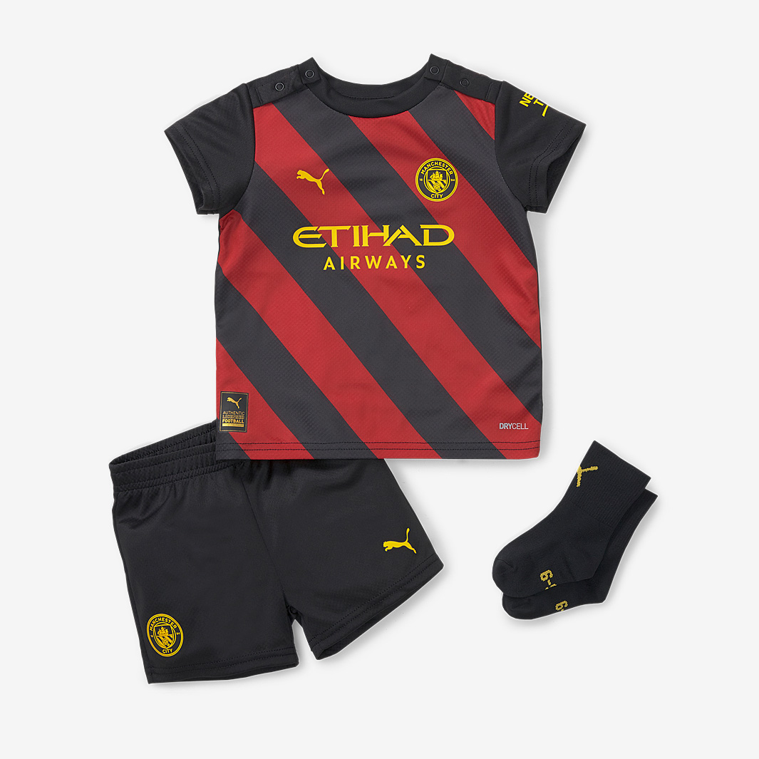 Puma Manchester City 22 23 Infants Away Kit Black