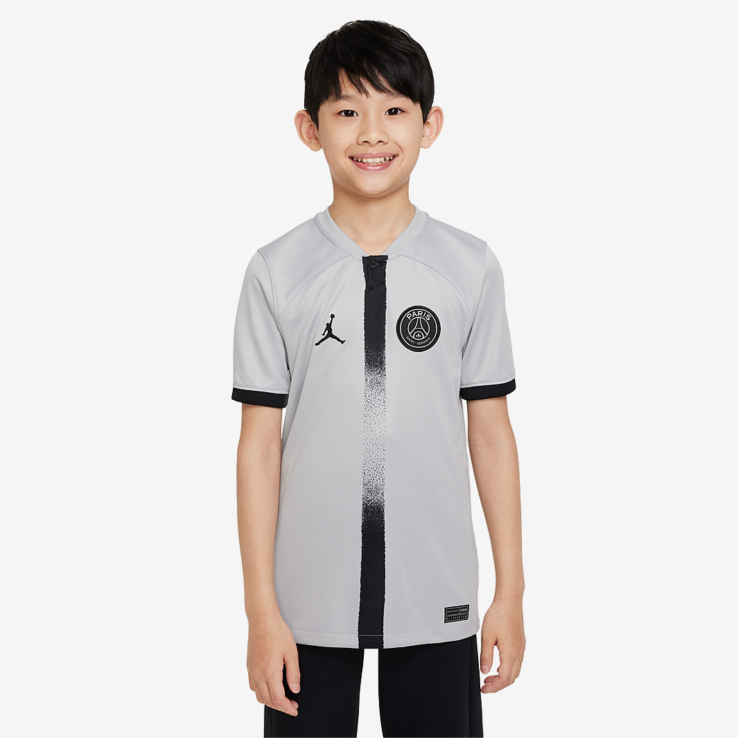 Nike Youths Paris Saint Germain 22 23 Away Stadium Ss Jersey Grey