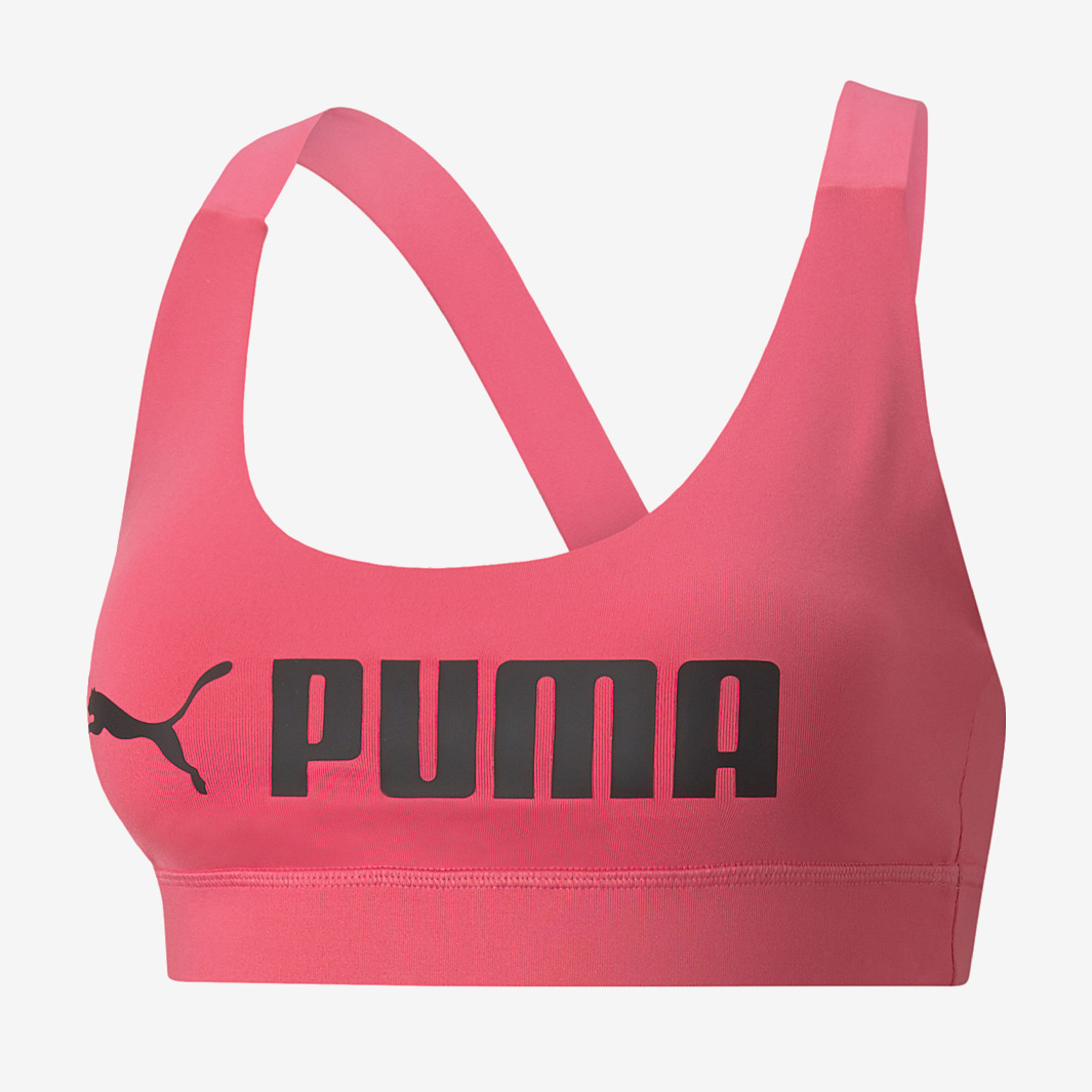 Puma Womens Mid Impact Fit Bra Pink
