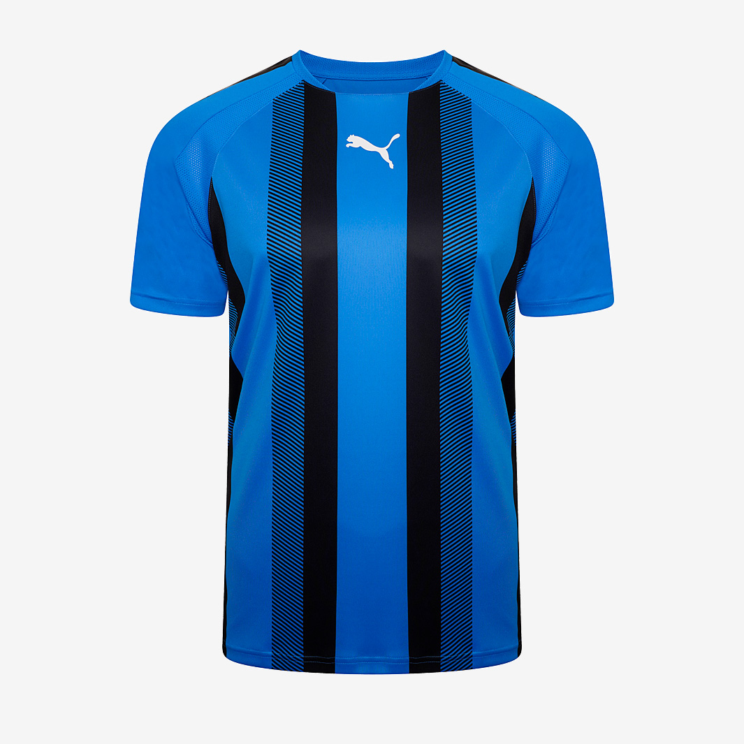 Puma Teamliga Striped Ss Shirt Blue