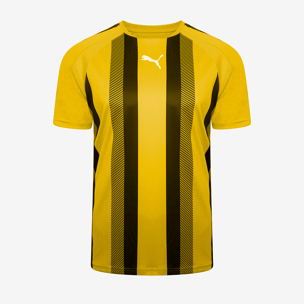 Puma Teamliga Striped Ss Shirt Yellow