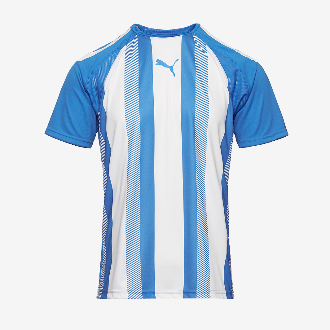 Puma Teamliga Striped Ss Shirt Blue