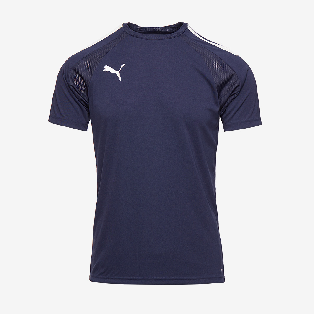 Puma Junior Teampacer Ss Shirt Navy