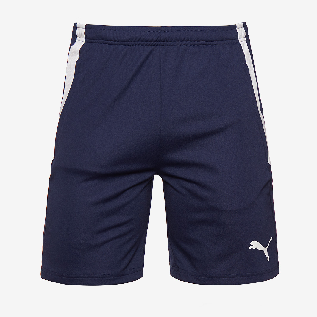 Puma Junior Teamliga Zip Pocket Training Shorts Navy