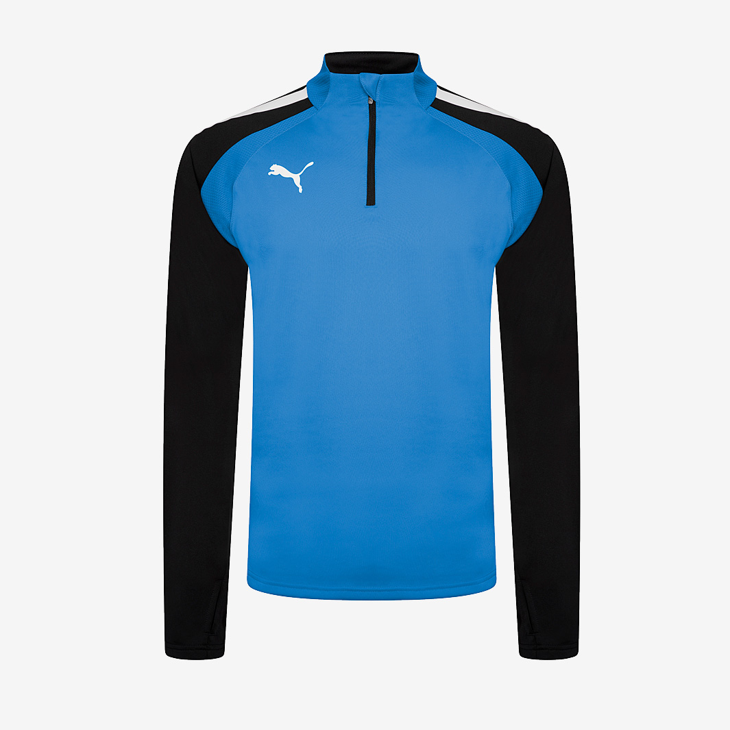 Puma Junior Teamliga 1 4 Zip Training Top Blue