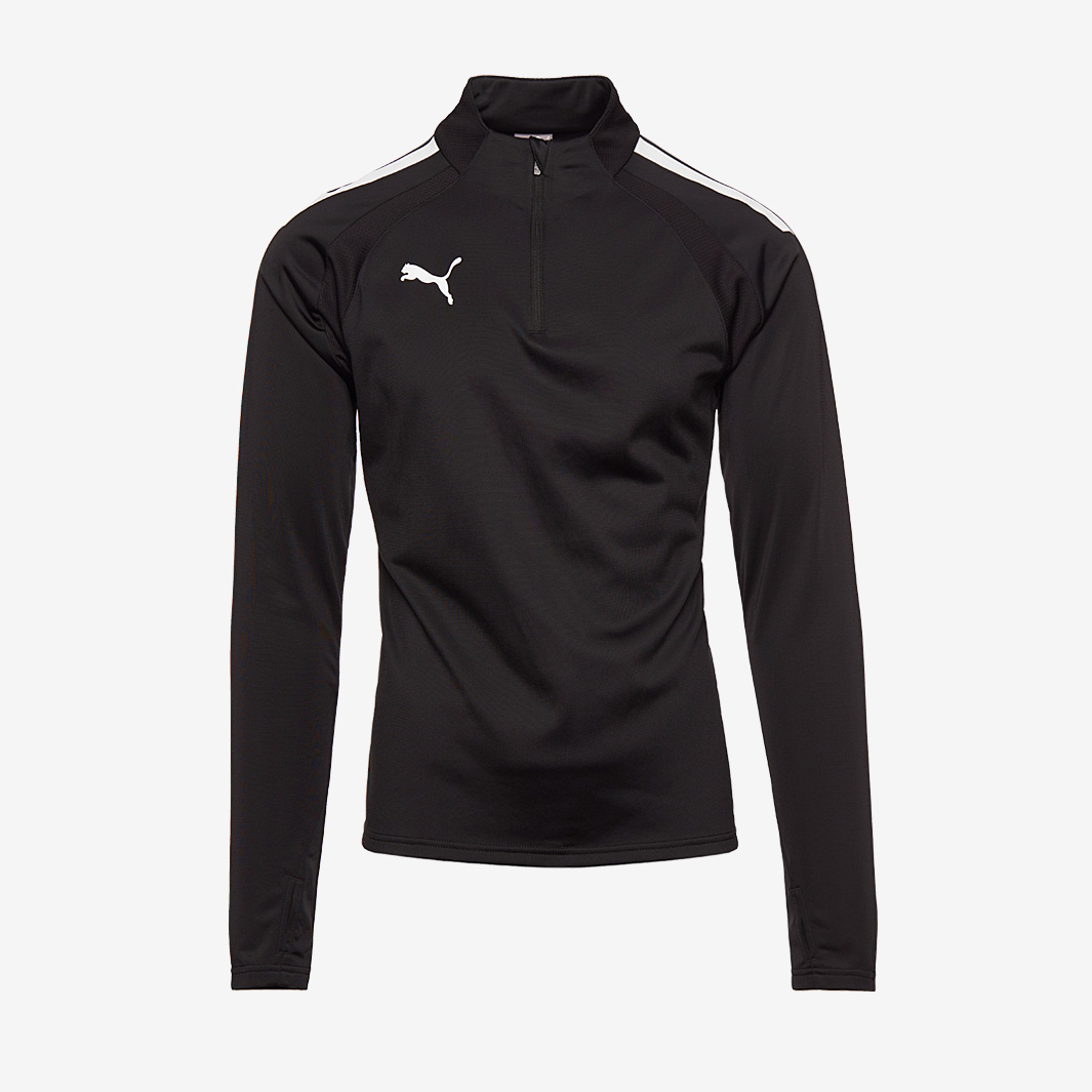 Puma Teamliga 1 4 Zip Training Top Black
