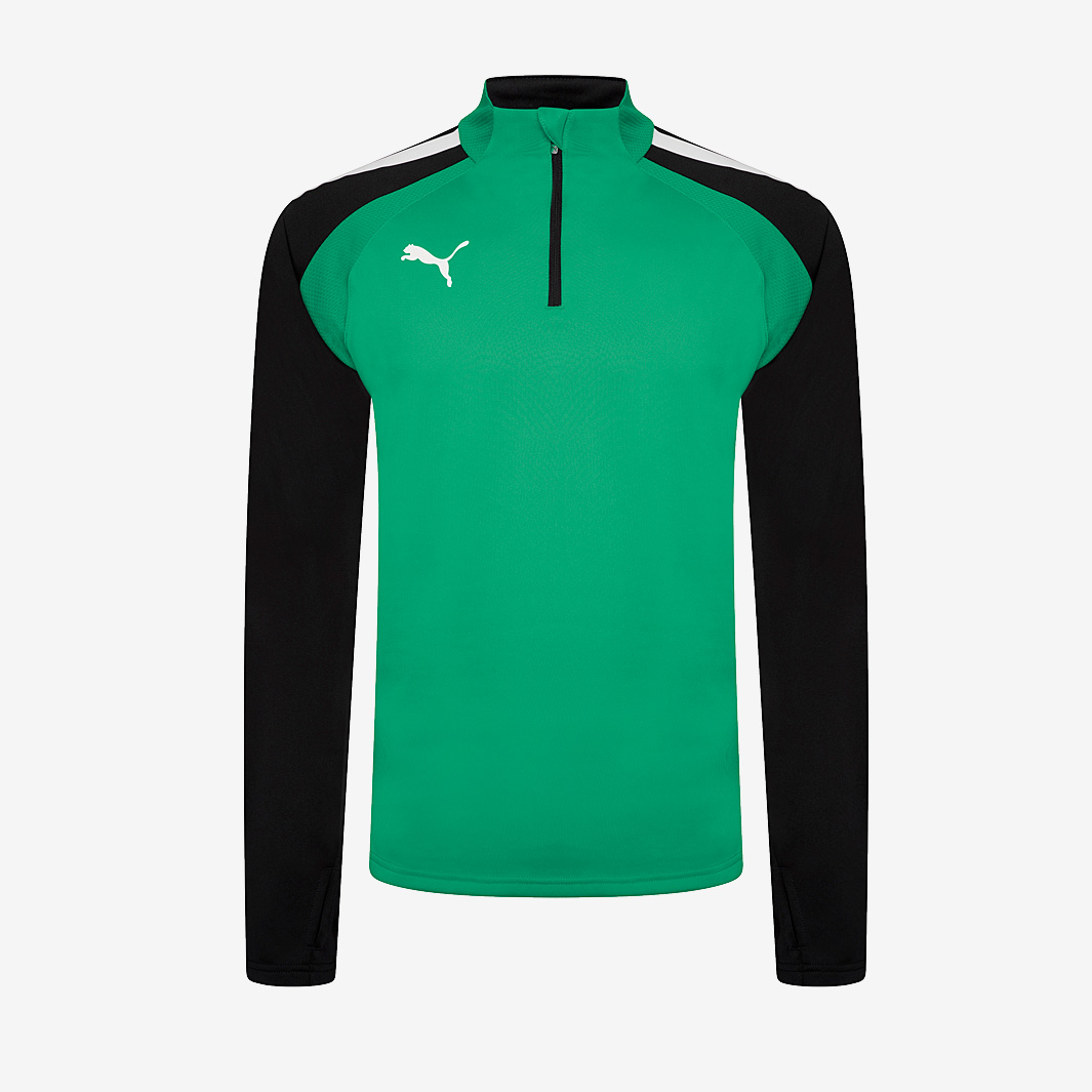 Puma Teamliga 1 4 Zip Training Top Green
