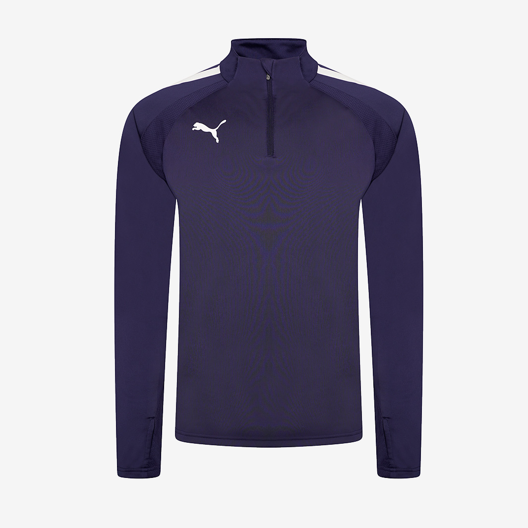 Puma Teamliga 1 4 Zip Training Top Navy