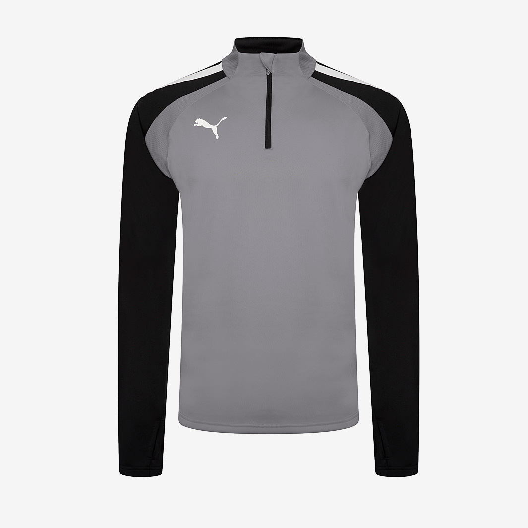 Puma Junior Teamliga 1 4 Zip Training Top Grey