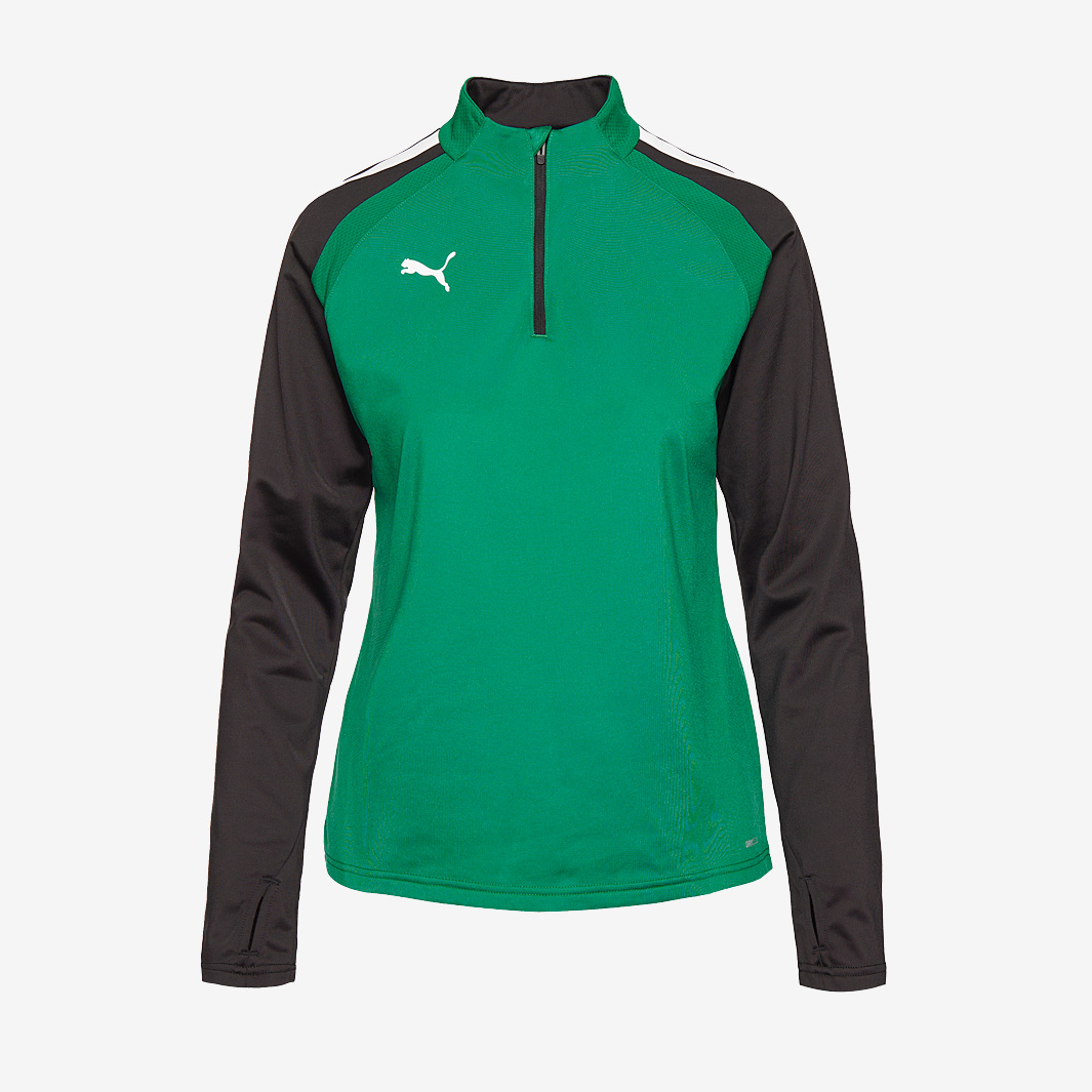 Puma Womens Teamliga 1 4 Zip Training Top Green