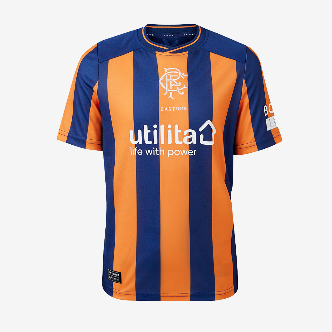 Castore Rangers 23 24 Kids Ss Third Shirt Navy