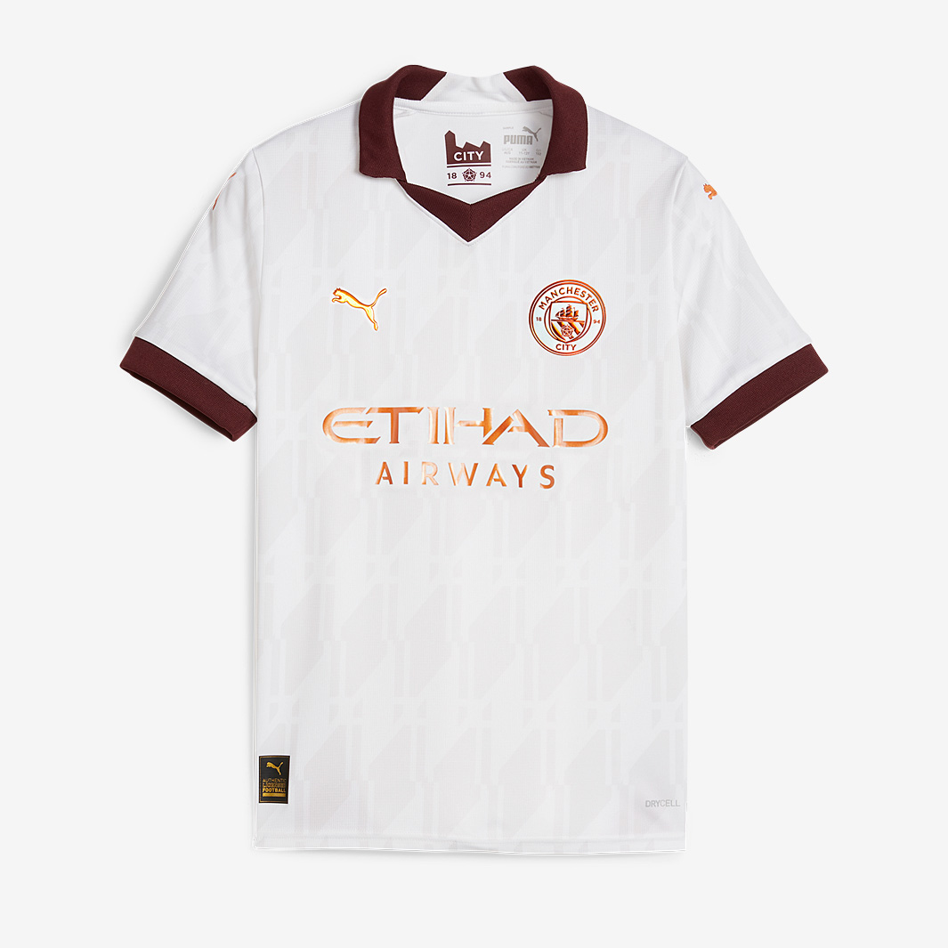 Puma Manchester City 23 24 Kids Away Shirt White