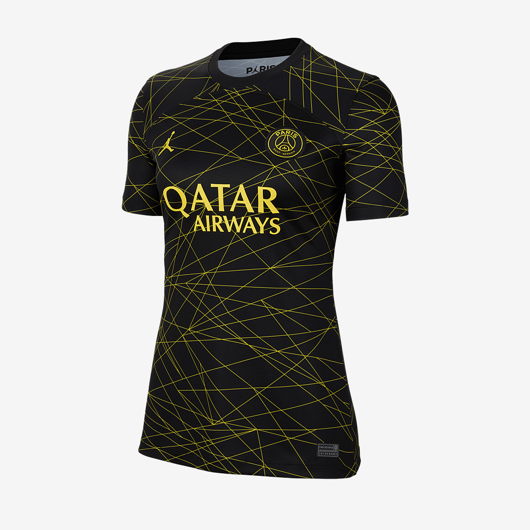 Jordan X Psg Womens 22 23 4Th Dri Fit Stadium Ss Shirt Black