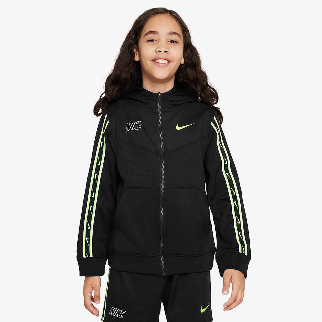 Nike Sportswear Older Kids Repeat Full Zip Hoodie 8 15Y Black